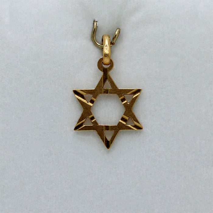 Dije de la Estrella de David en Oro 18k