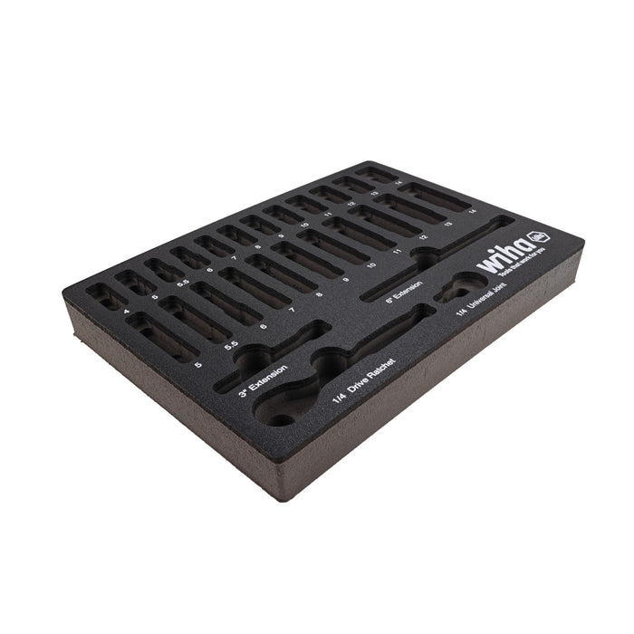 EMPTY FOAM TRAY FOR 1/4" METRIC SOCKET SET
