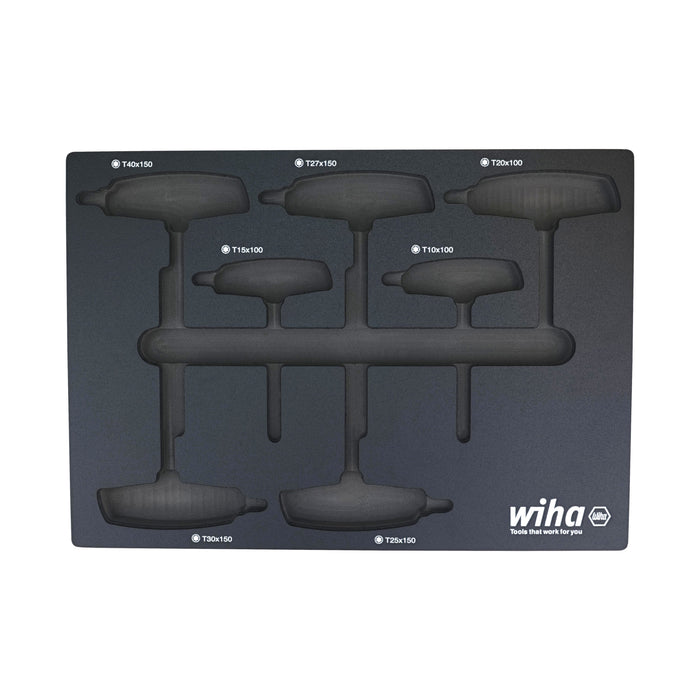 Wiha 93048 Empty Tray Set for 7 Piece SoftGrip Dual Drive Torx T-Handle Tray Set