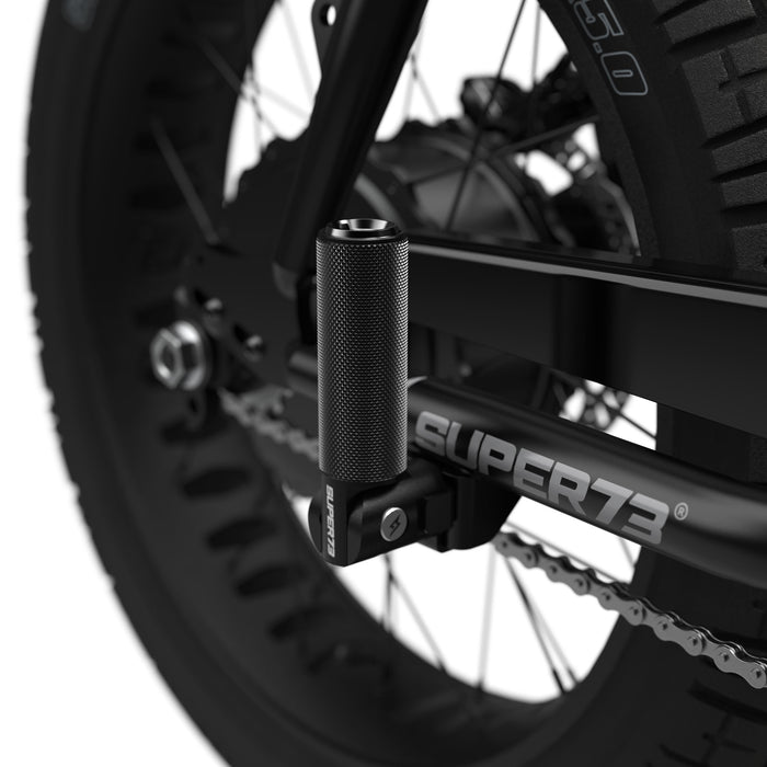 Folding peg with black cap on bike. @color_black