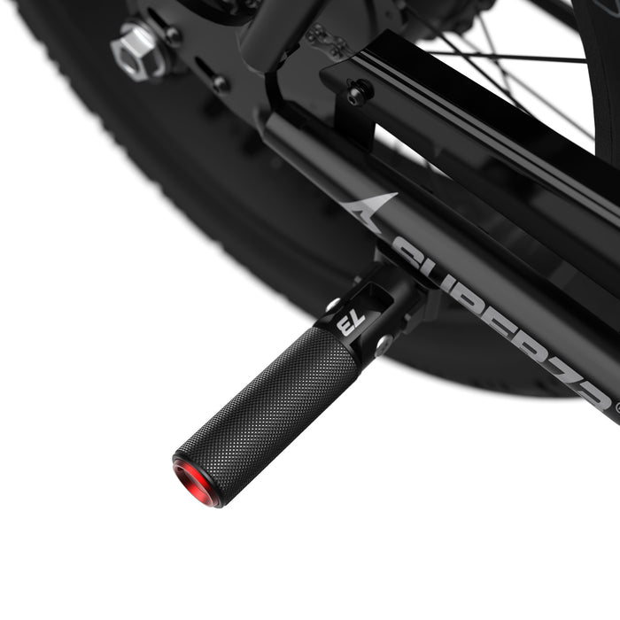 Folding peg with red cap on bike view 2. @color_red