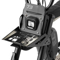 Front view of the IrvLabs Front Utility Tray installed on a SUPER73 ebike