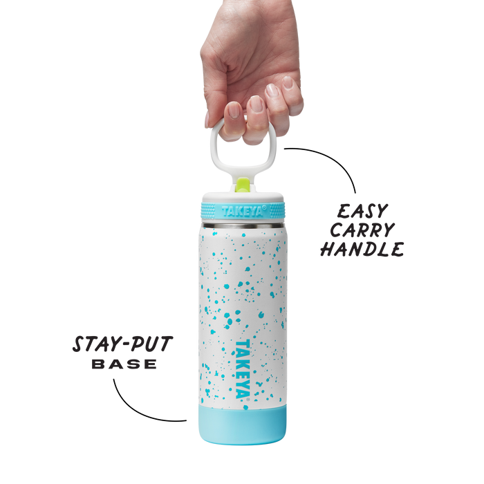glow-in-the-dark-sport-kids-water-bottle-confetti-with-straw-lid-i9 TKS_SP25_CoreKidsGIDConfetti_StwBtl_CloudGlow_18oz_51368_v3_sRGB-Callout.png