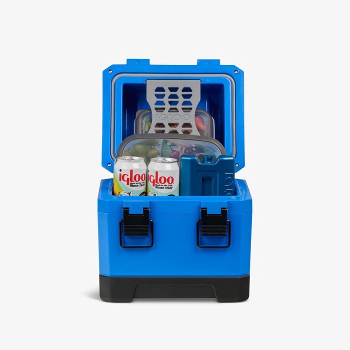 Packed View | Gripper CoolBox 10 Qt Cooler::Sneaky Blue::Leak-resistant gasket
