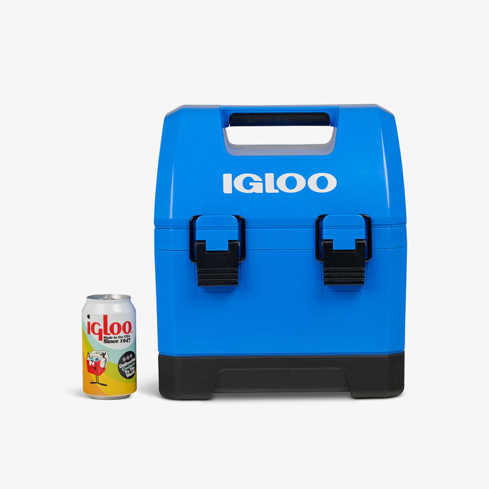 Size View | Gripper CoolBox 10 Qt Cooler::Sneaky Blue::Fits 8 cans body / 3 cans lid