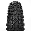 Close-up of the GRZLY Tire 20in. x 5in. tire against a white background
