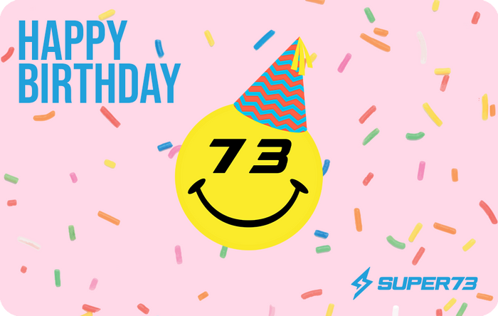 eGift Card image of a smiley face wearing a party hat. @style_squad party