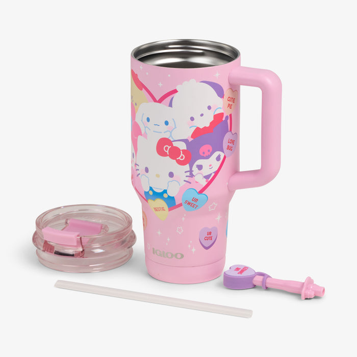 Accessories View | Hello Kitty® and Friends x Sweethearts® Candies 32 Oz Travel Mug::::Double-wall, vacuum-insulated