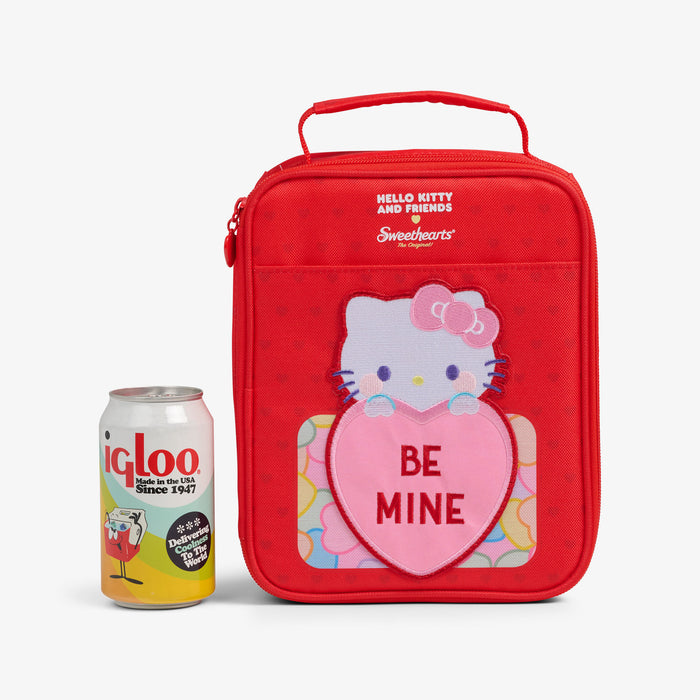Size View | Hello Kitty® and Friends x Sweethearts® Candies Slim Lunch Cooler::::Holds up to 3 cans