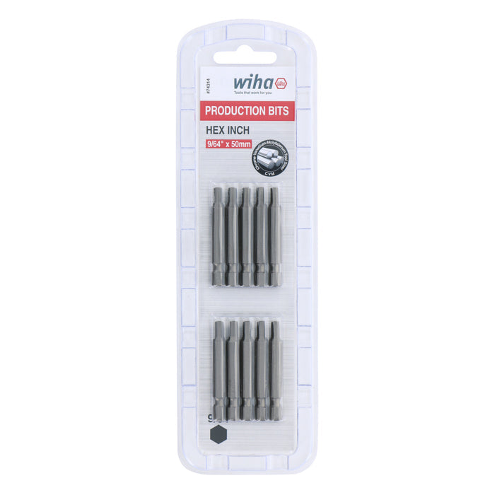 Hex Bit 9/64 - 50mm -  10 Pack