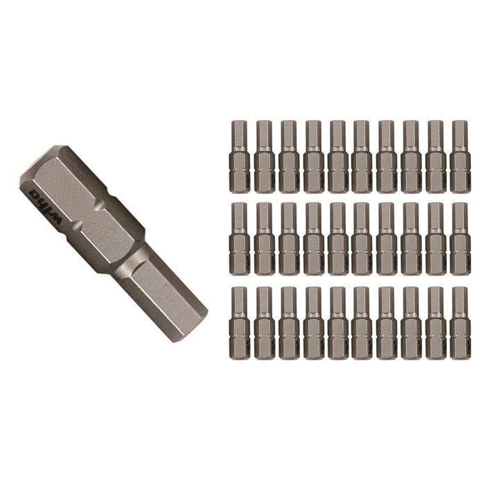 Wiha 72502 Hex Contractor Insert Bit 1/16" x 25mm - 30 Piece