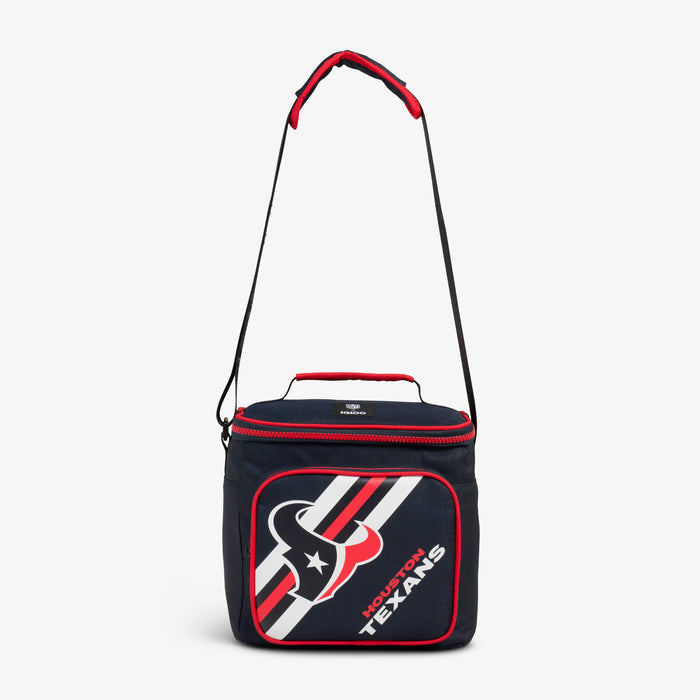 Strap View  Houston Texans Square Lunch Cooler Bag::::Adjustable, padded shoulder strap