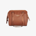 Front View | Igloo Luxe® Lunch Tote Cooler Bag::Cognac::Vegan leather