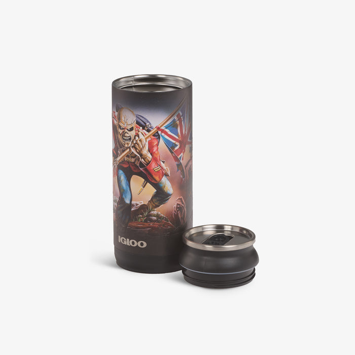 Lid Off View | Iron Maiden The Trooper 16 Oz Can::::Removable lid