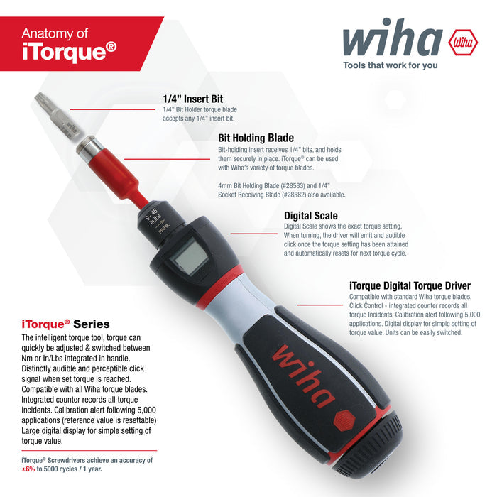 iTorque 60-210 In/oz with 1/4" Blade Adapter