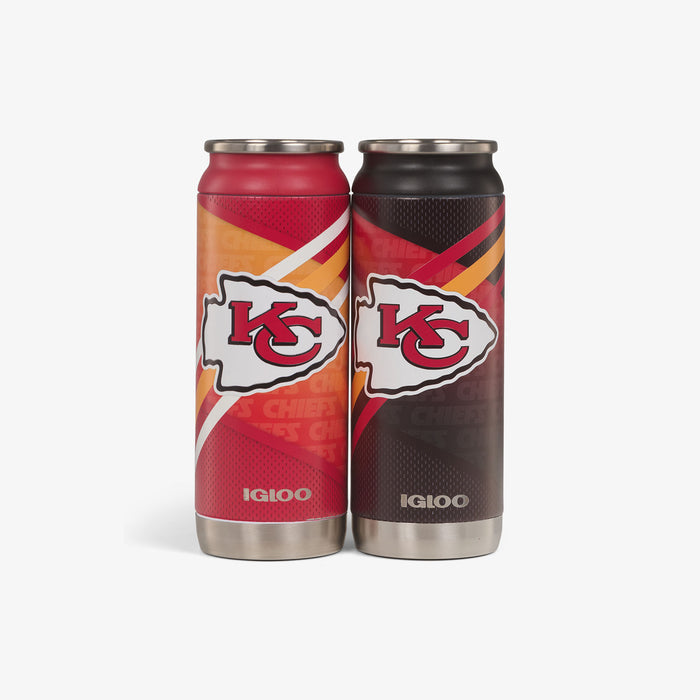 Front View | Kansas City Chiefs Home & Away 16 Oz Can 2-Pack::::Set of 2
