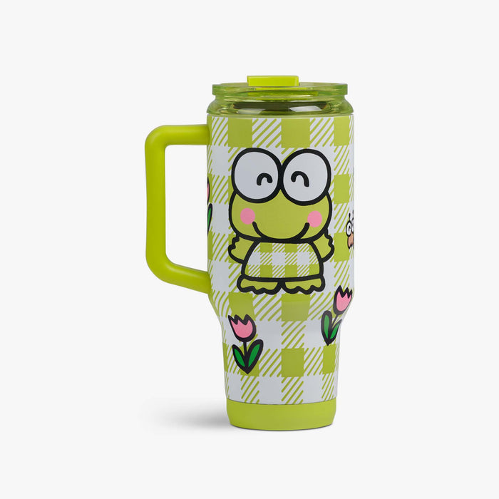 Back View | Keroppi™ 32 Oz Travel Mug::::Side handle