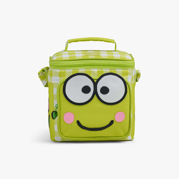 Front View | Keroppi™ Square Lunch Cooler Bag::::Silicone Keroppi™ face