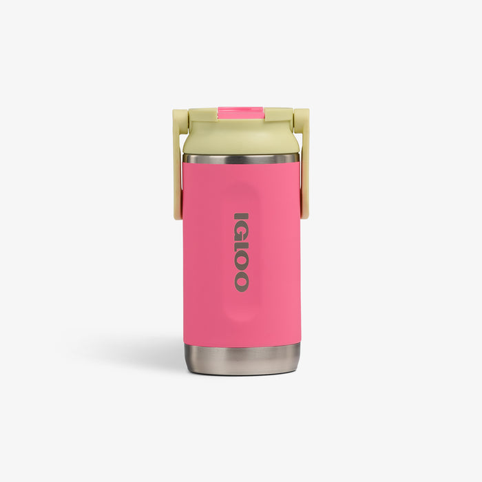 Front View | Kids Lunch 12 Oz Sipper Bottle::Thrift Pink::