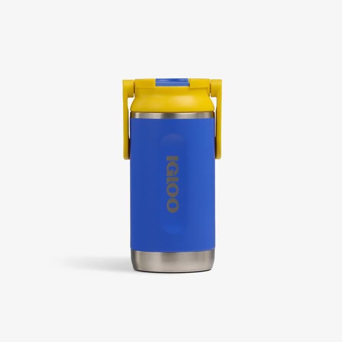 Front View | Kids Lunch 12 Oz Sipper Bottle::Electric Indigo::