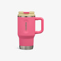 Front View | Kids Lunch 18 Oz Travel Mug::Thrift Pink::