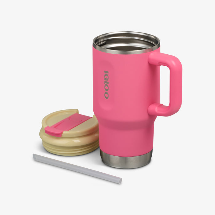 Parts View | Kids Lunch 18 Oz Travel Mug::Thrift Pink::Double-wall, vacuum-insulated