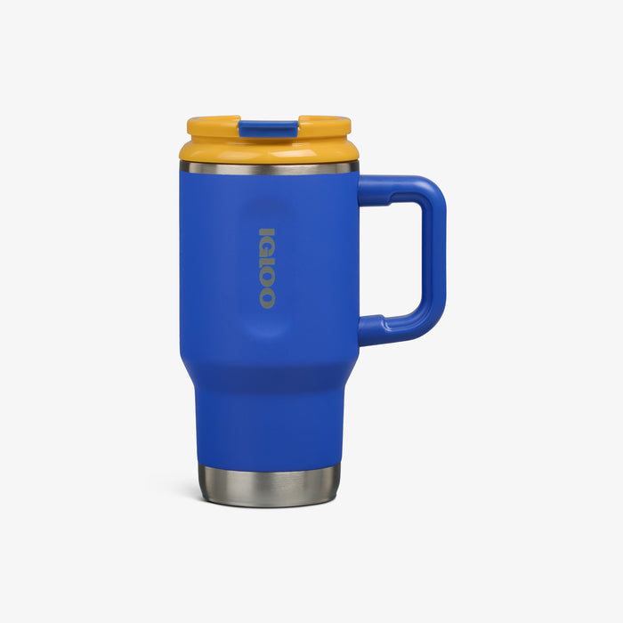 Front View | Kids Lunch 18 Oz Travel Mug::Electric Indigo::