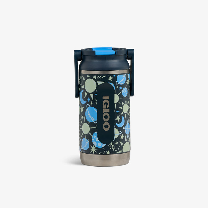 Front View | Kids Lunch Glow 12 Oz Sipper Bottle::Cosmic Glow::