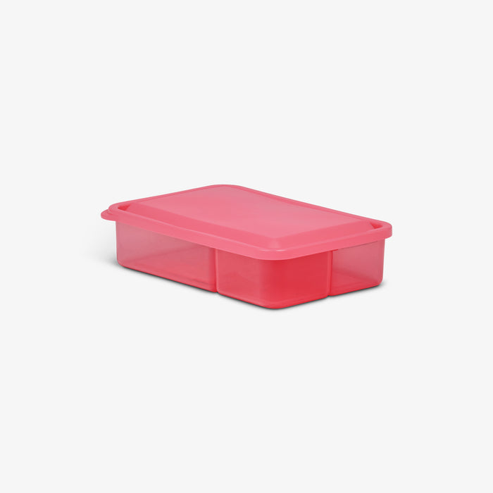 Bento Box View | Kids Lunch Vertical Cooler Bundle (Bento Box + Ice Floor)::Thrift Pink::