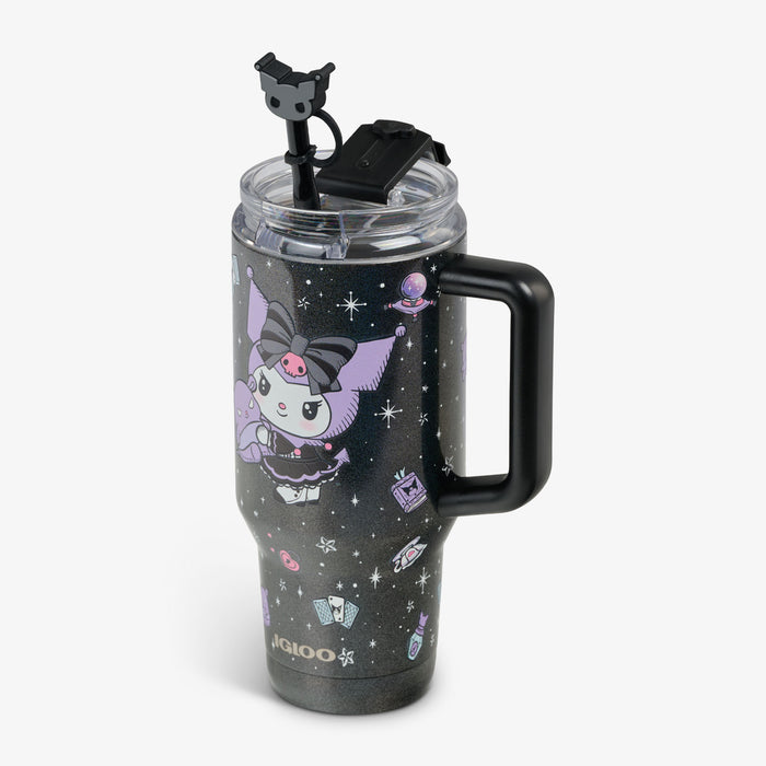 Angle View | Kuromi™ 32 Oz Travel Mug::::3D print w/glittery base