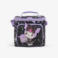 Front View | Kuromi™ Square Lunch Cooler Bag::::Faux-leather Kuromi detail
