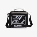 Front View | Las Vegas Raiders Square Lunch Cooler Bag::::Spacious main compartment