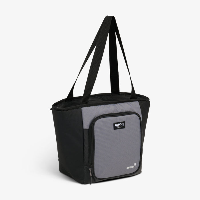 Angle View | Latitude 16-Can Tote Cooler::Carbonite::Storage pocket