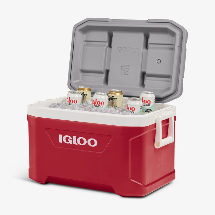 Open View | Latitude 52 Qt Cooler::Red::THERMECOOL insulation