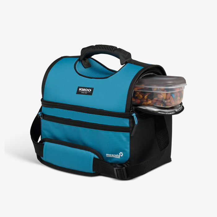 Storage View | Latitude Gripper 16-Can Cooler Bag::Modern Blue::Two compartments