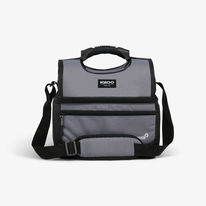 Front View | Latitude Gripper 16-Can Cooler Bag::Carbonite::100% recycled polyester exterior