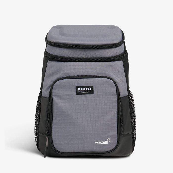 Front View | Latitude Hardtop 18-Can Backpack::Carbonite::100% recycled polyester exterior