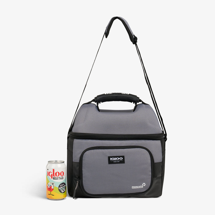 Size View | Latitude Hardtop Gripper 22-Can Cooler Bag::Carbonite::Holds 22 cans