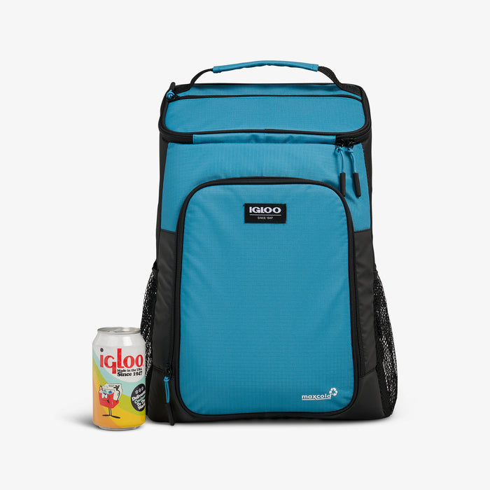 Size View | Latitude Top Grip 24-Can Backpack::Modern Blue::Holds 24 cans
