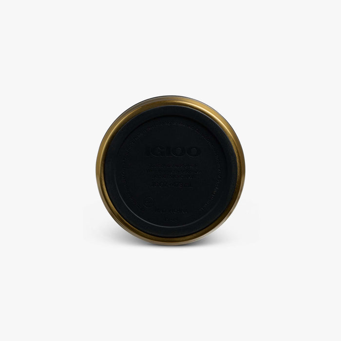 Bottom View | Liquid Death 16 Oz Slaughter Bottle::Black::Built-in coaster