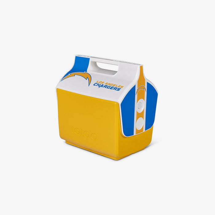 Angle View | Los Angeles Chargers Little Playmate 7 Qt Cooler::::Trademarked tent-top design