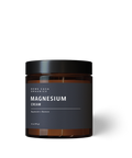 Topical magnesium cream for muscle tension, muscle cramps, and relaxation.