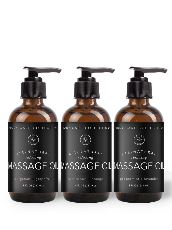 Massage Oil Bundle | 8 oz | Variety of 3
