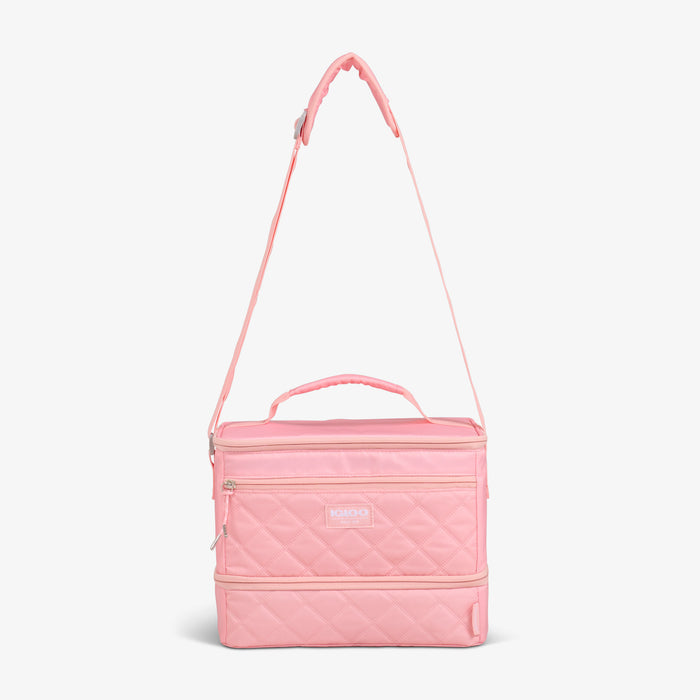 Strap View | MaxCold DUO 18-Can Square Cooler Bag::::GRS recycled material