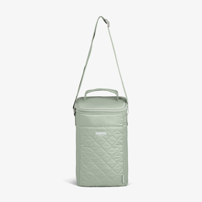 Strap View | MaxCold DUO Vertical Crossbody Cooler Bag::::Storage pockets
