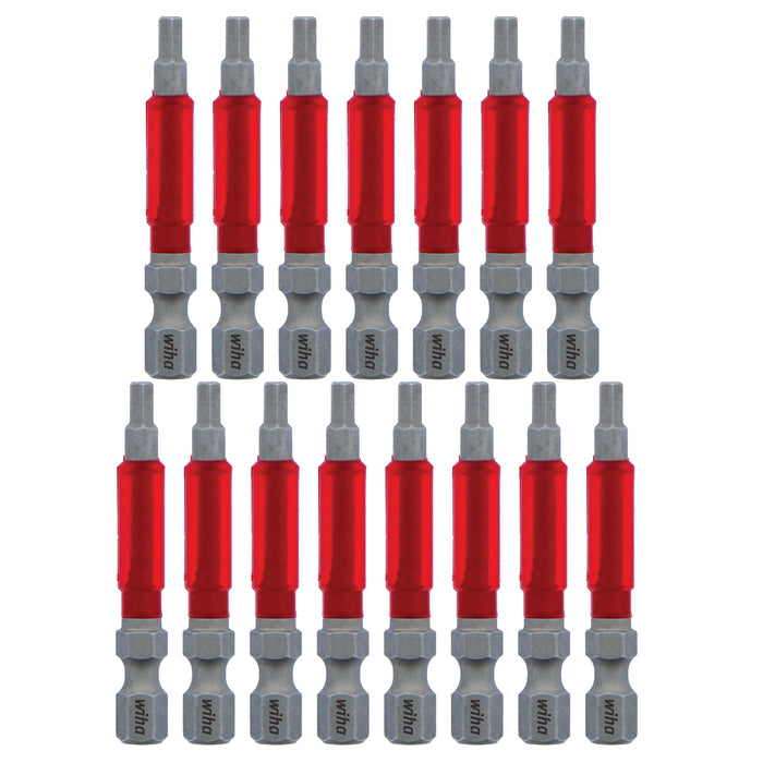 Wiha 76670 MaxxTor Impact Bit Hex 1/8" - 49mm - 15 Pack