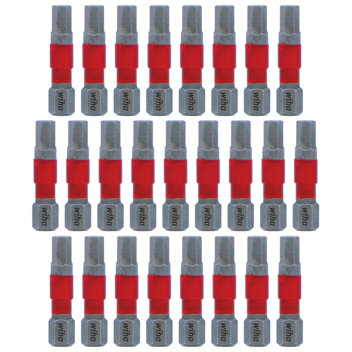 Wiha 76633 MaxxTor Impact Bit Hex 3/16" - 29mm - 25 Pack