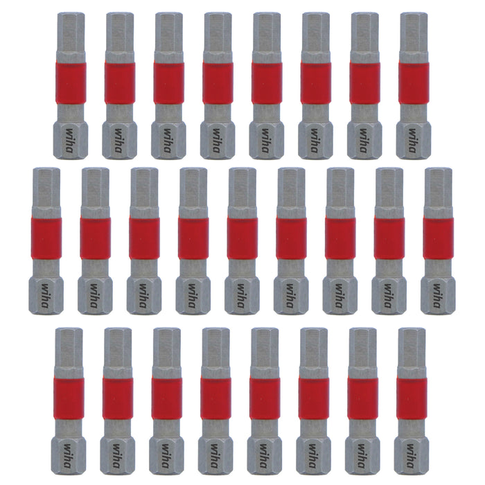 Wiha 76625 MaxxTor Impact Bit Hex 5.0mm - 29mm - 25 Pack