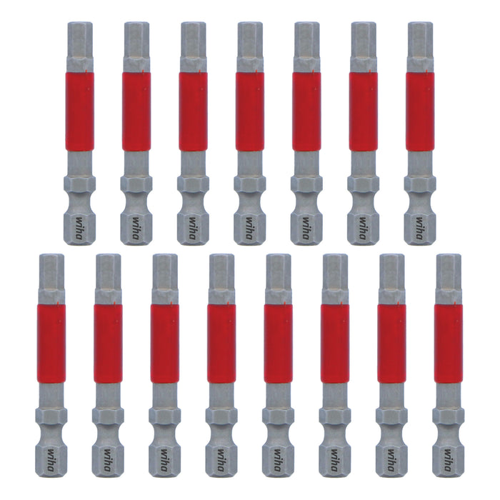 Wiha 76673 MaxxTor Impact Bit Hex 3/16" - 49mm - 15 Pack
