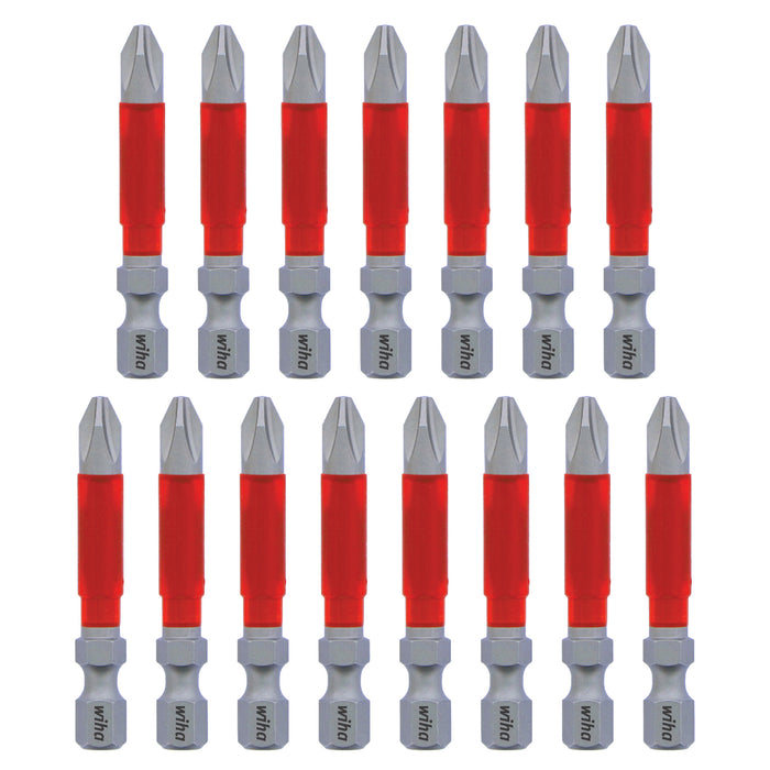 Wiha 76642 MaxxTor Impact Bit Phillips #2 - 49mm - 15 Pack
